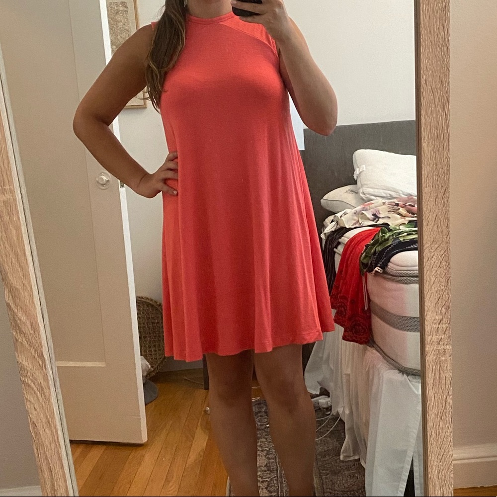 Gap orange tank dress with cutout back size M